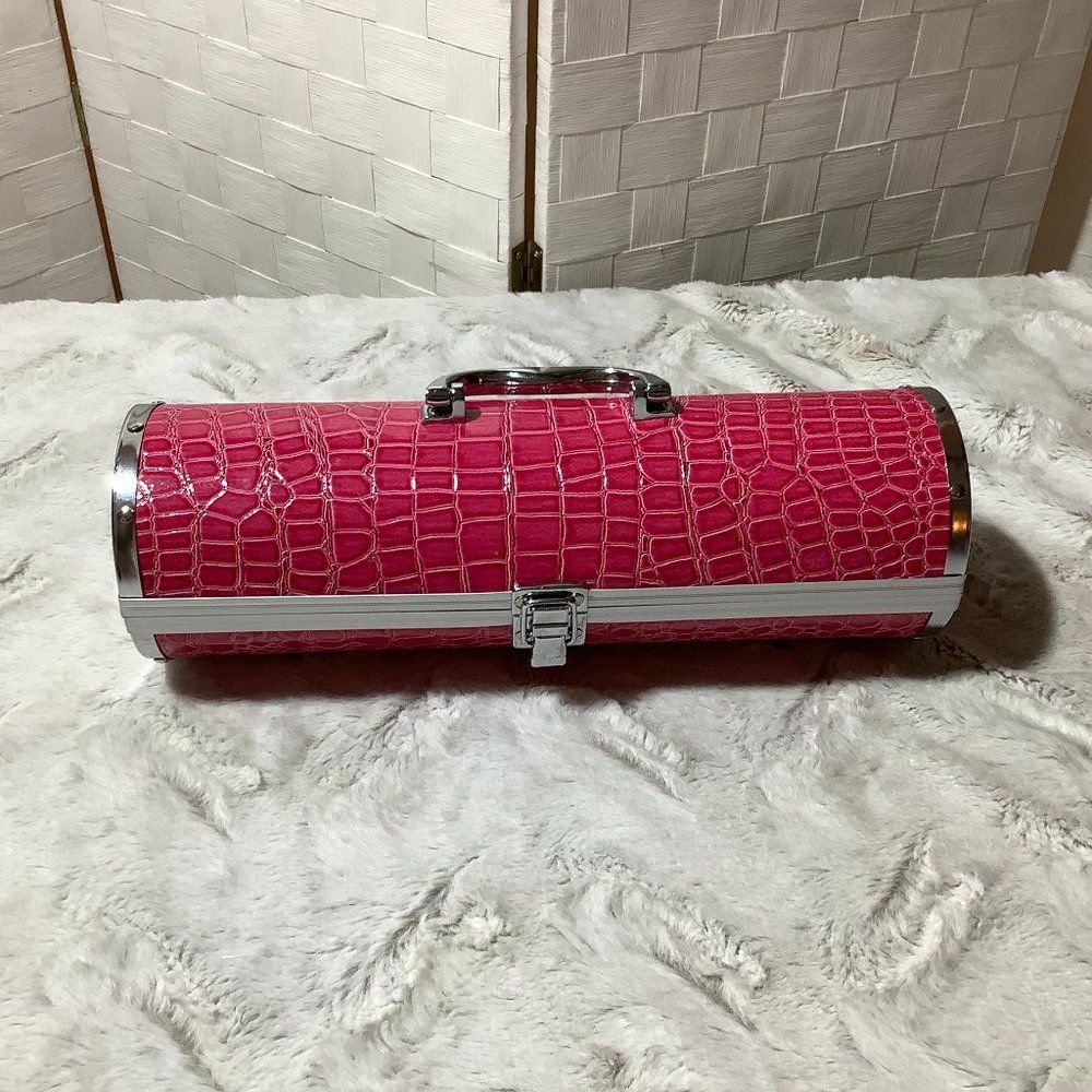 Pink Crocodile Pattern Wine Carrier